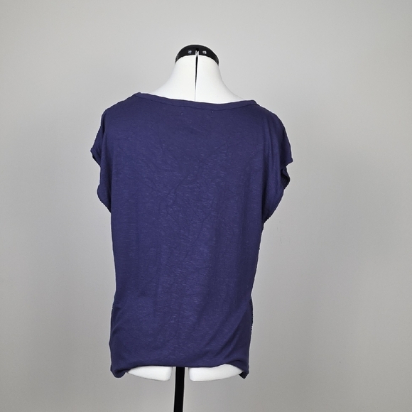 Michael Kors Blue Sequin Knit Top – Size L - Picture 5 of 9